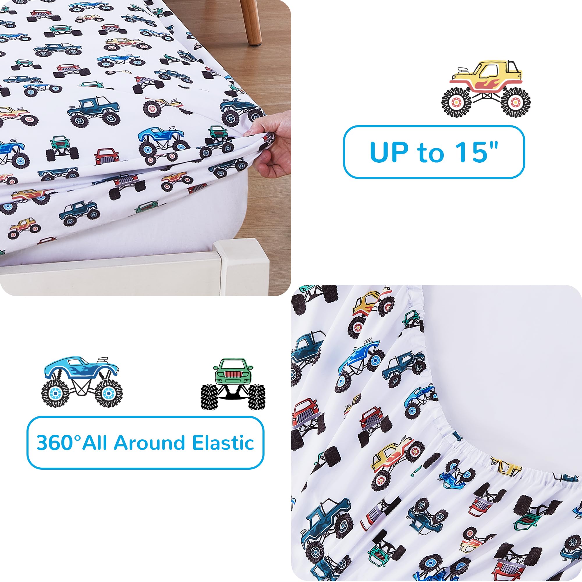 OFF - Road Truck Kids Comforter Sets– 5 or 7 Piece Options