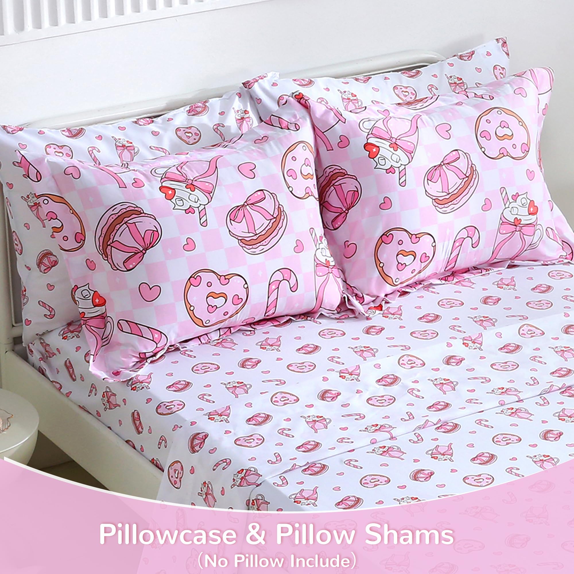 Pink Dessert Cake Kids Comforter Sets– 5 or 7 Piece Options