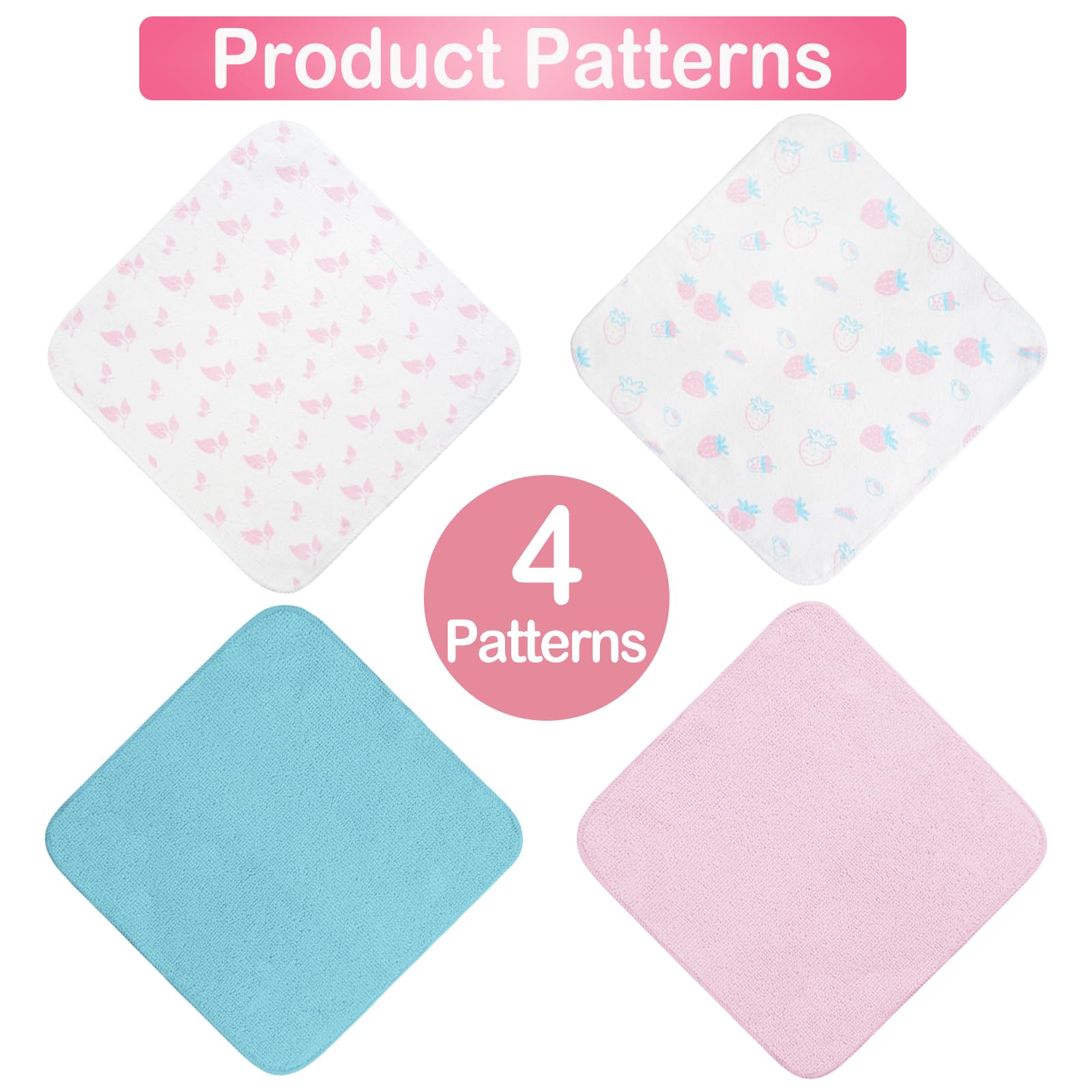 Strawberries 9x9 Baby Washcloths