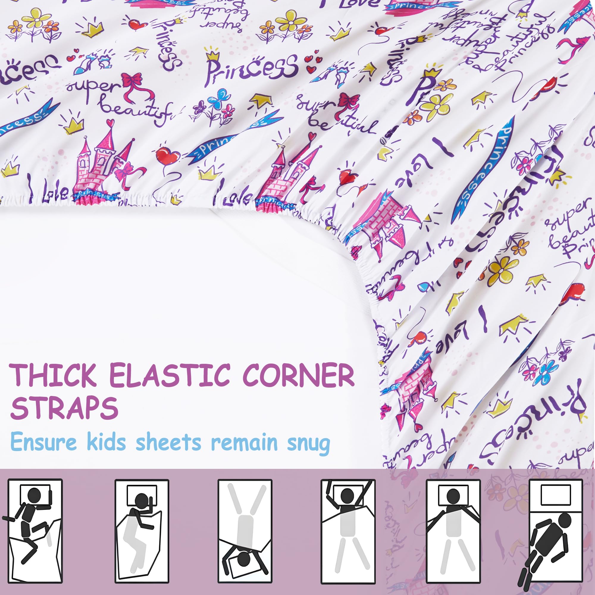 Castle Crystal Shoes Kids Bed Sheet Set