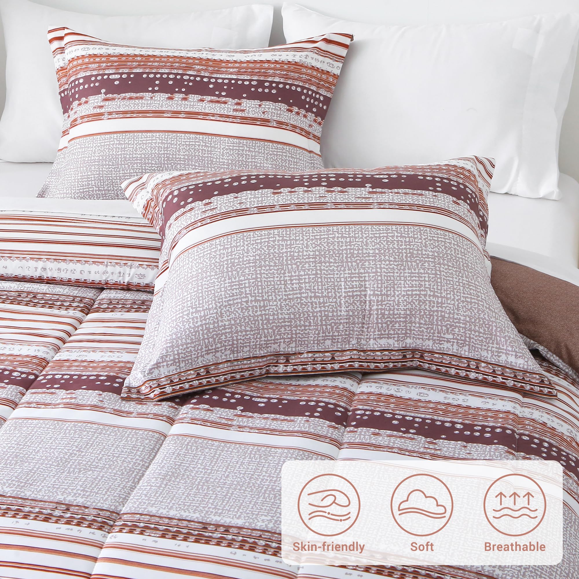 Rustic Stripe Comforter Set 7 Pieces