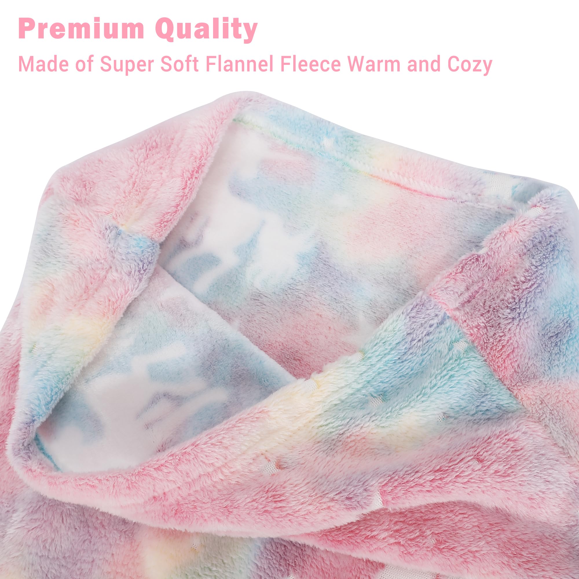 Tie-dye Unicorn Kids Mermaid Tail Blanket