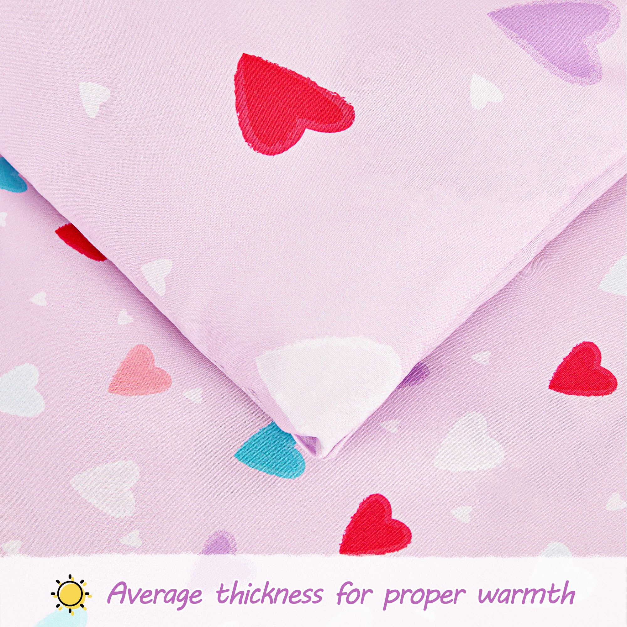 Purple Heart Toddler Comforter Set– 4 Piece