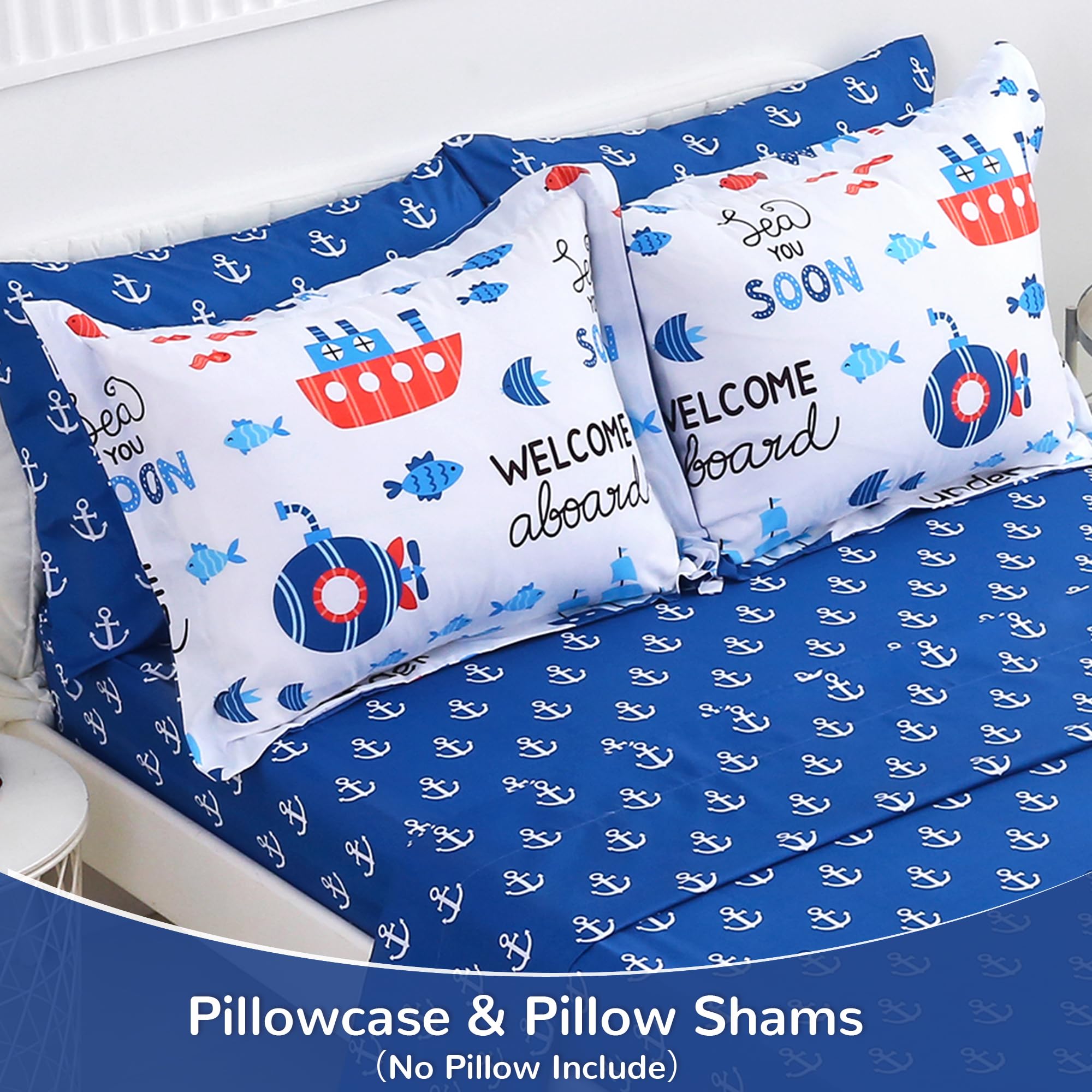 Ocean Navigation Kids Comforter Sets– 5 or 7 Piece Options