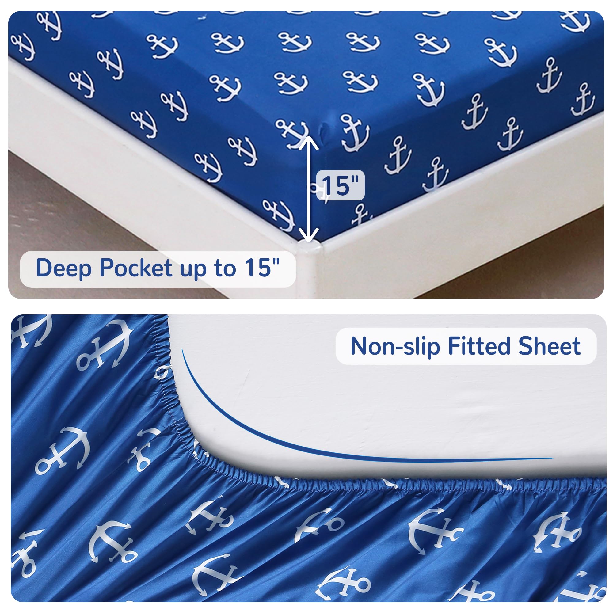 Ocean Navigation Kids Comforter Sets– 5 or 7 Piece Options