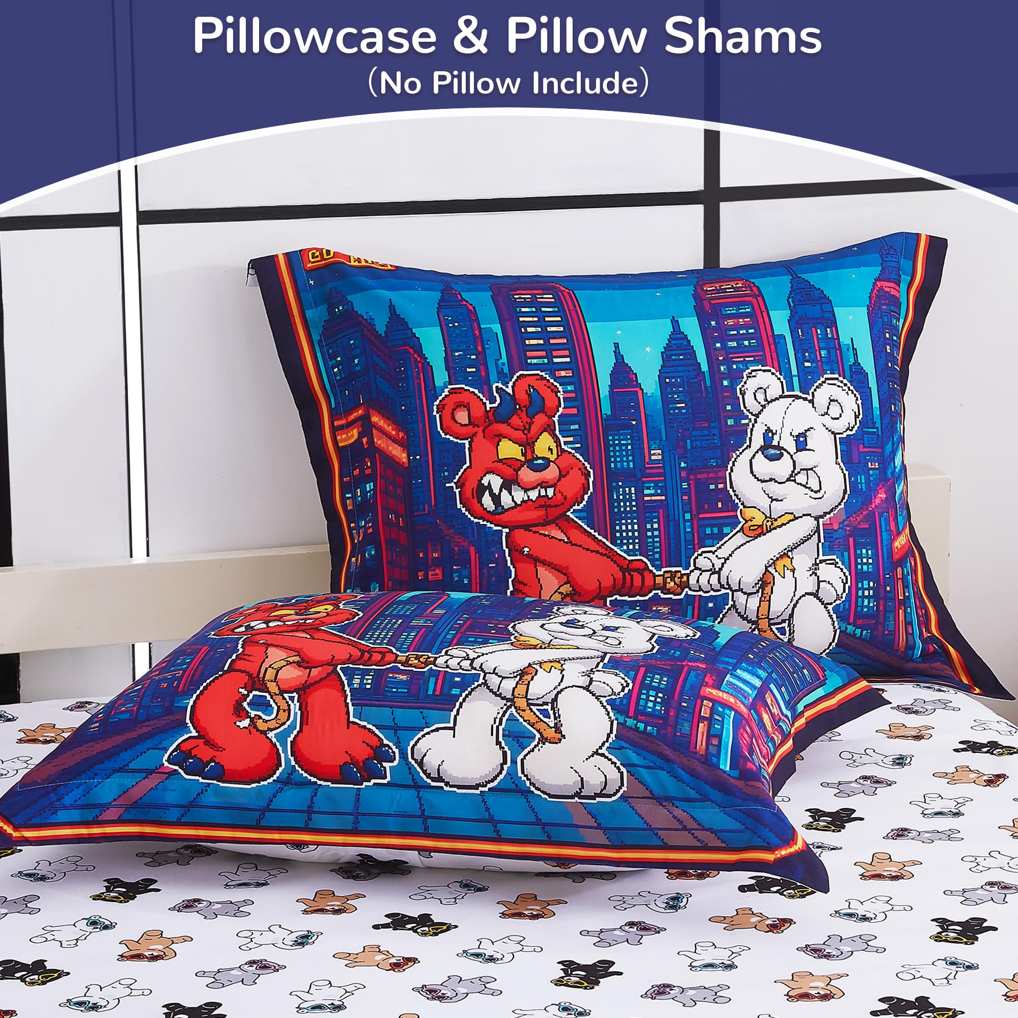 Retro Arcade Game Kids Comforter Sets– 5 or 7 Piece Options