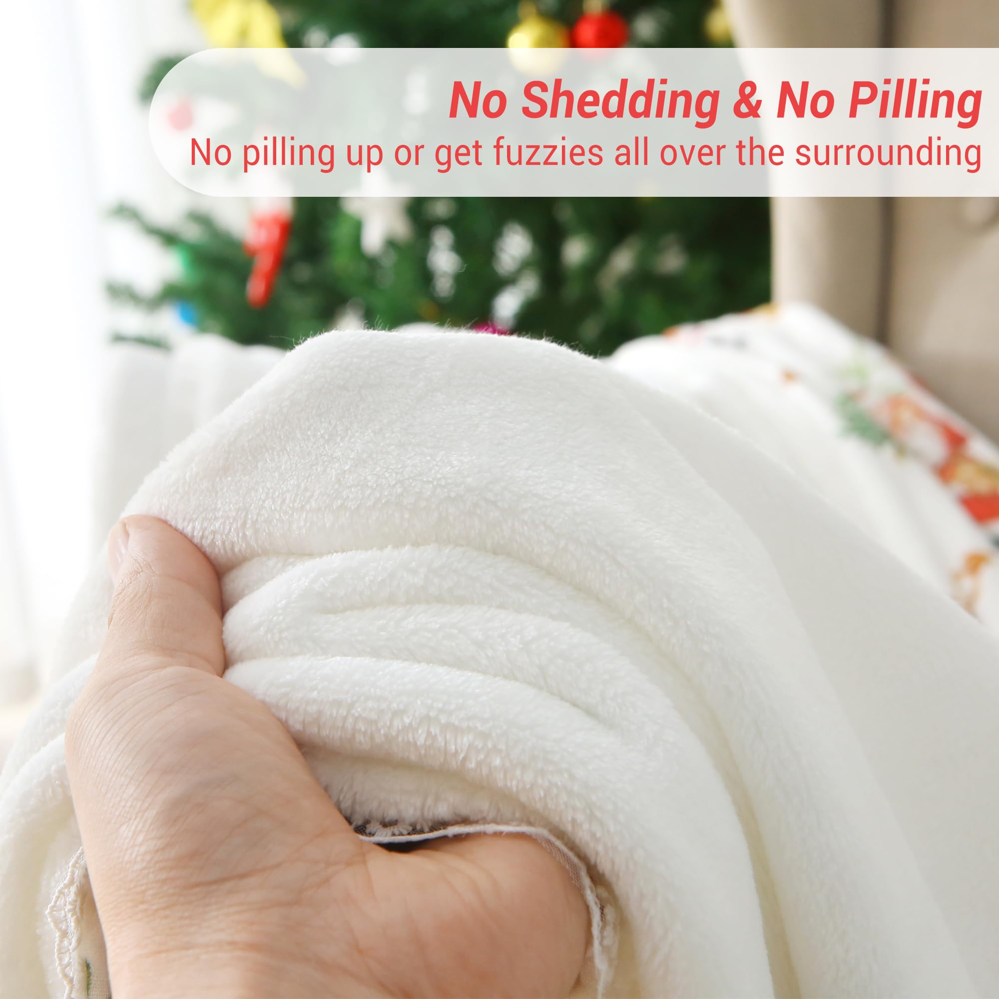 Christmas Throw Blanket Reversible Muslin Blankets 50x70 inch