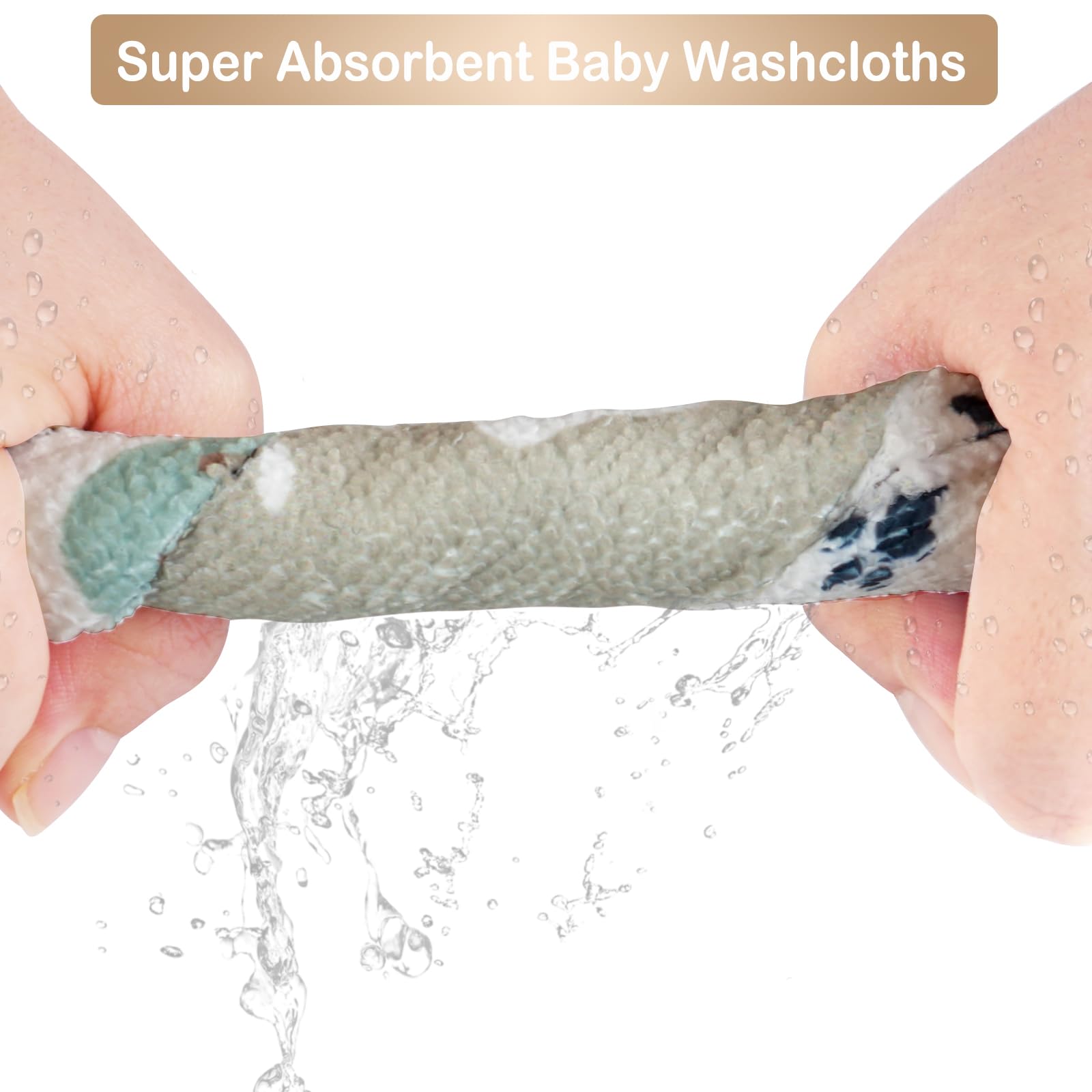 Bear 9x9 Baby Washcloths