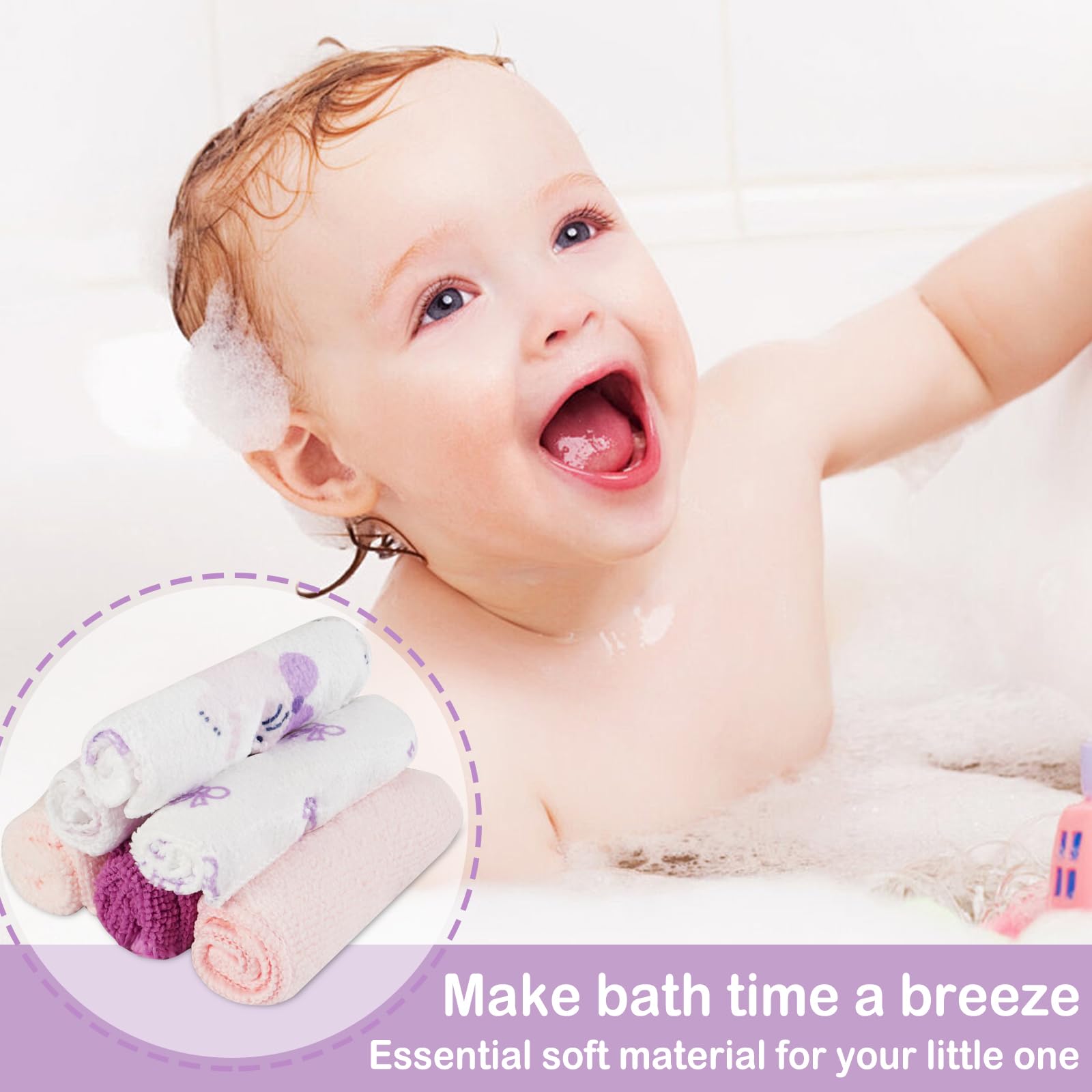 Purple-cat 9x9 Baby Washcloths