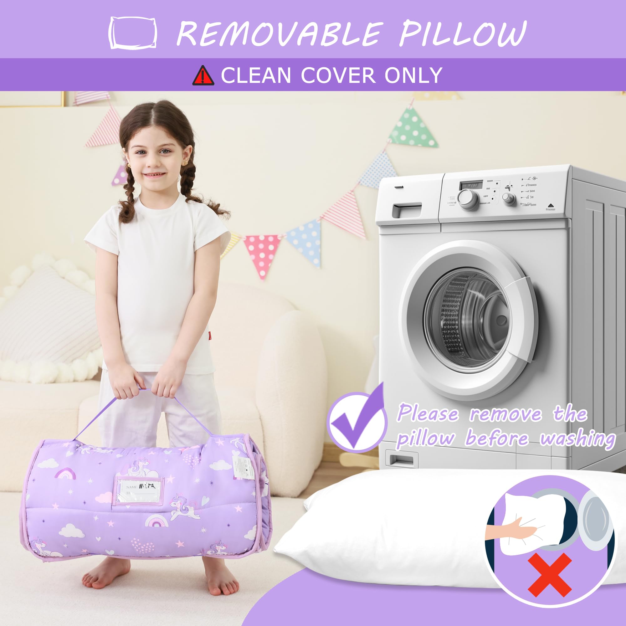 Cozy Comfort Nap Mat - Dreamy Unicorn Castle