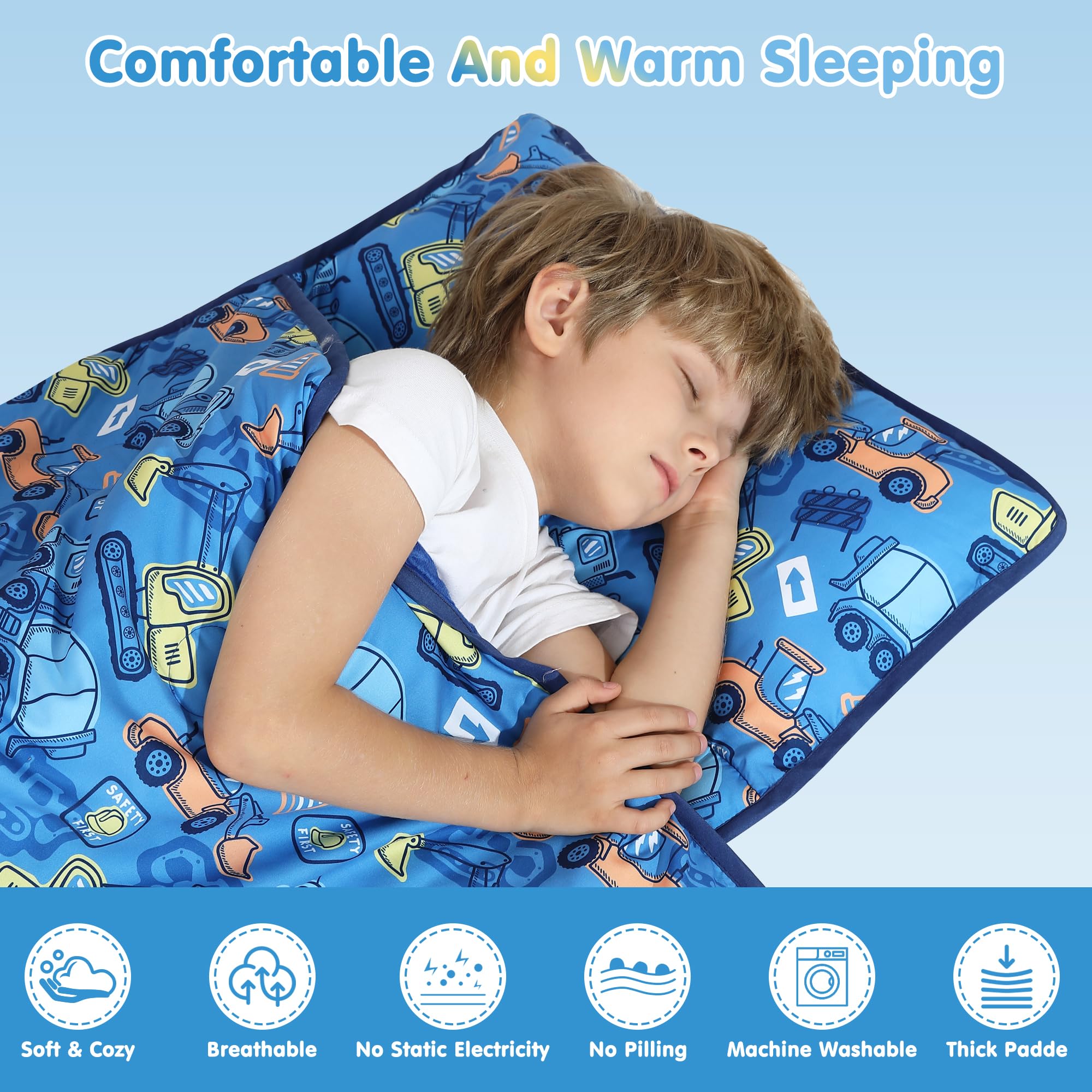 Cozy Comfort Nap Mat - Blue Car