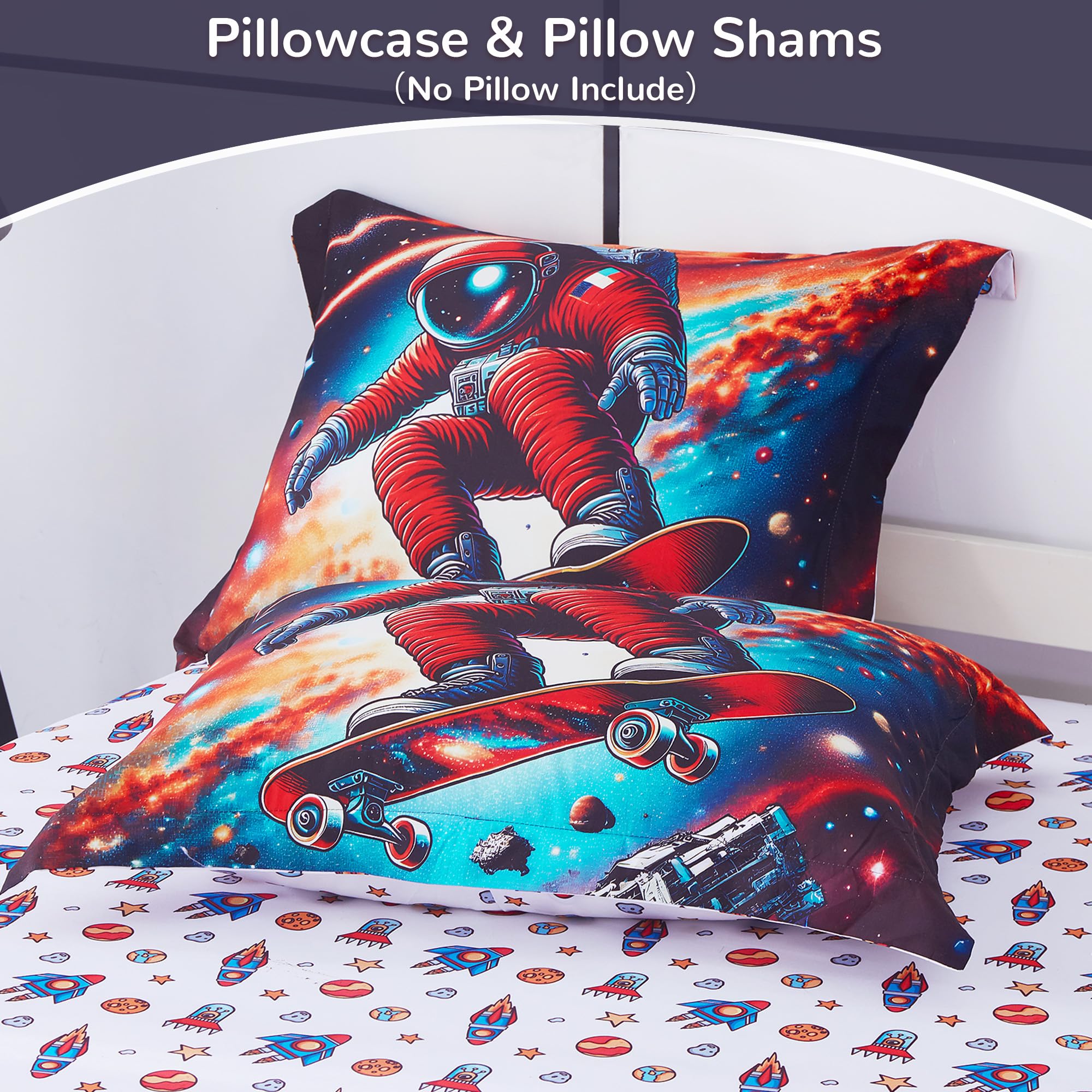 Space Astronaut Kids Comforter Sets– 5 or 7 Piece Options
