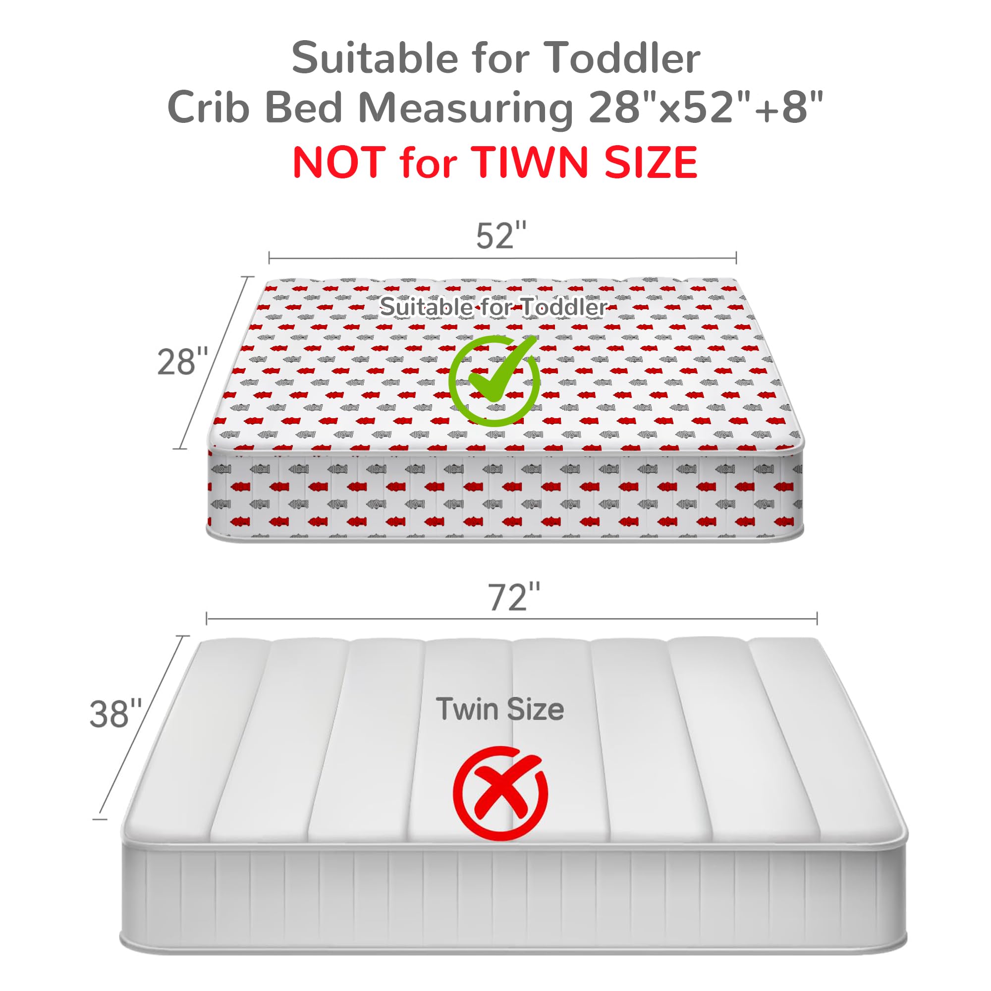 Blue Fire Truck Toddler Comforter Set– 4 Piece