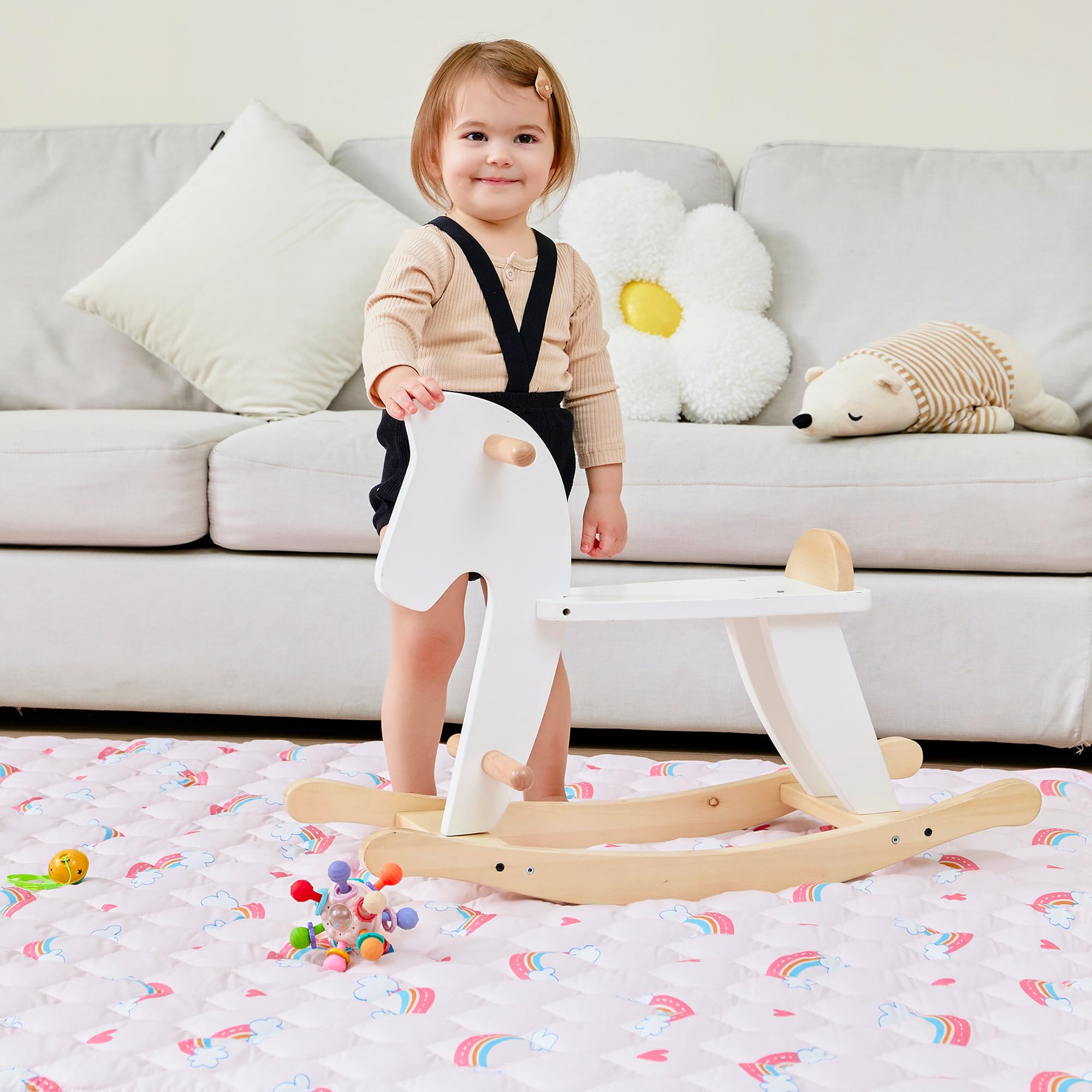 Pink Rainbow Baby Play Mat 50 x 50