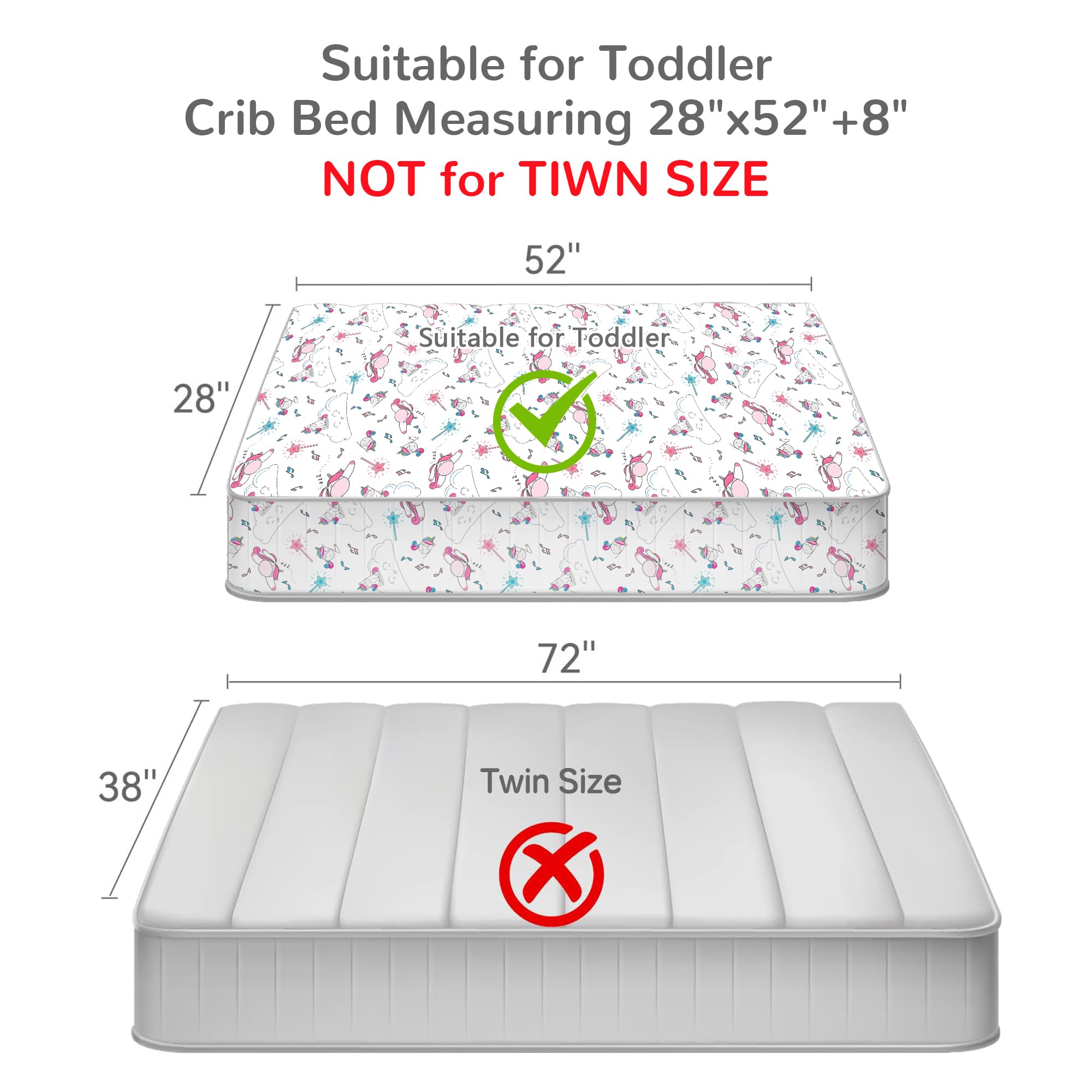 Music Unicorn Toddler Comforter Set– 4 Piece