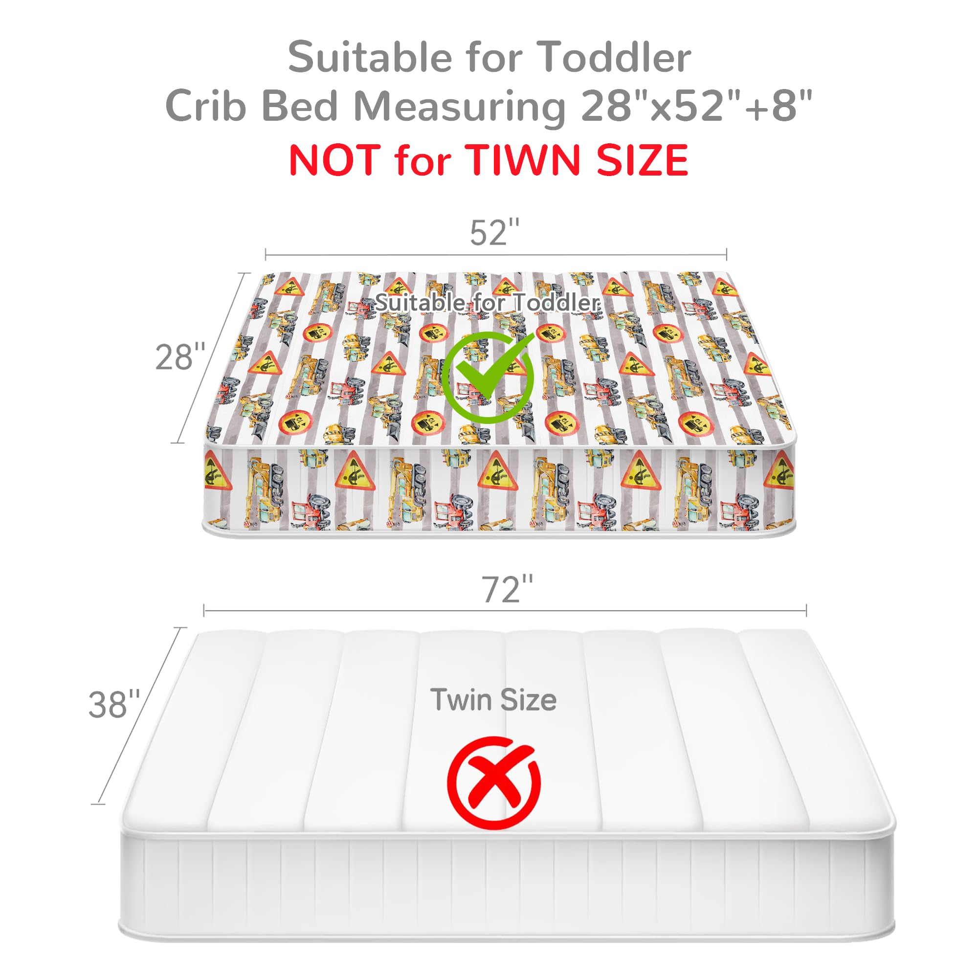 Heavy-Duty Vehicles Toddler Comforter Set– 4 Piece