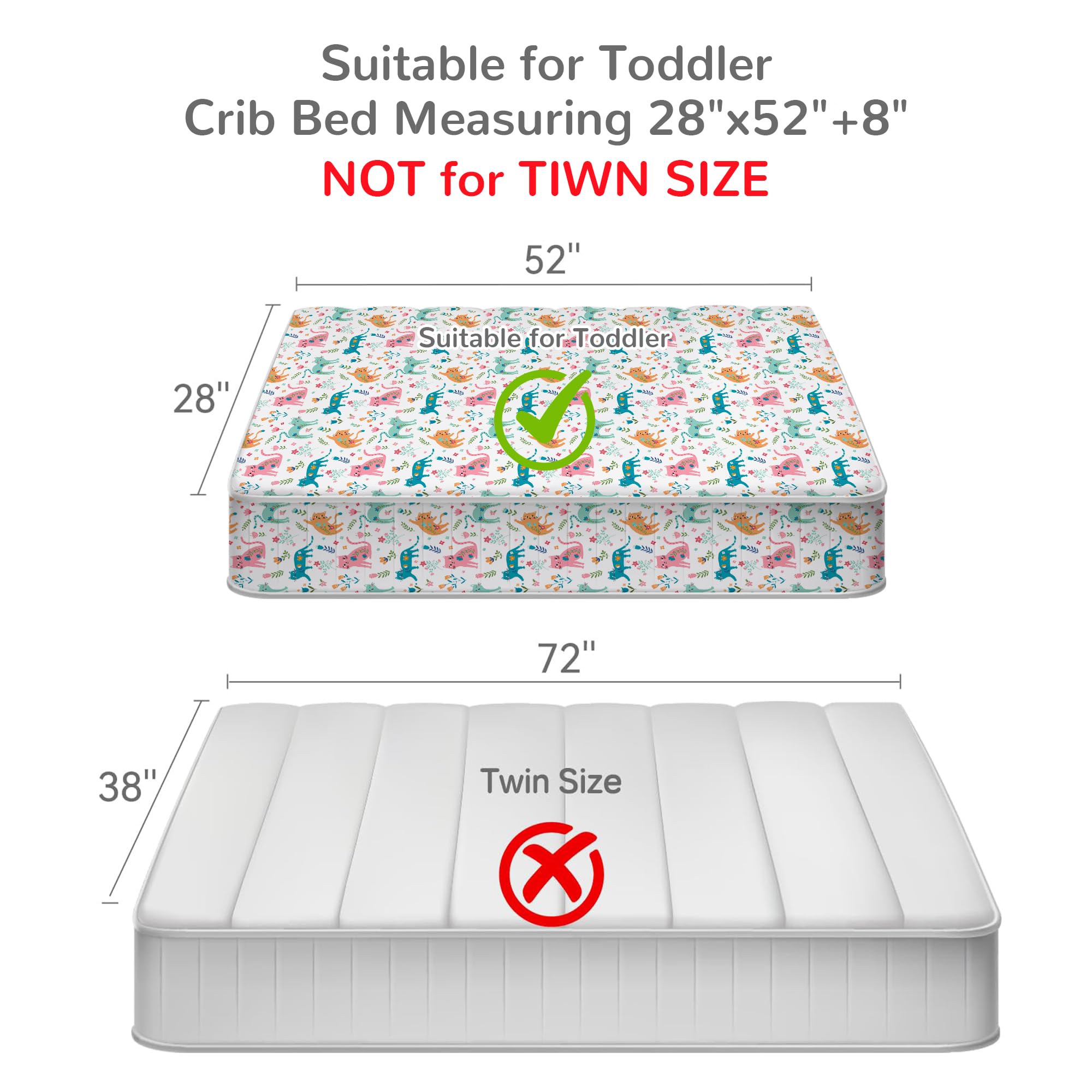 Floral Cat Toddler Comforter Set– 4 Piece