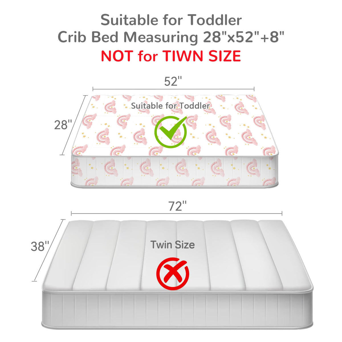Pink Rainbow Cloud Toddler Comforter Set– 4 Piece