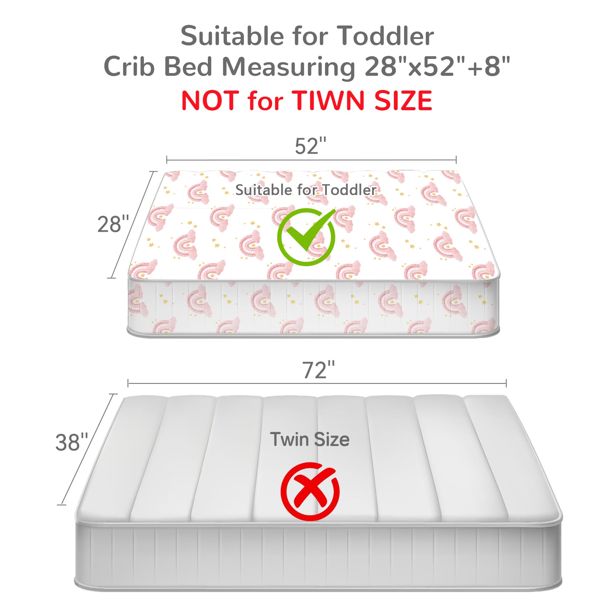 Pink Rainbow Cloud Toddler Comforter Set– 4 Piece