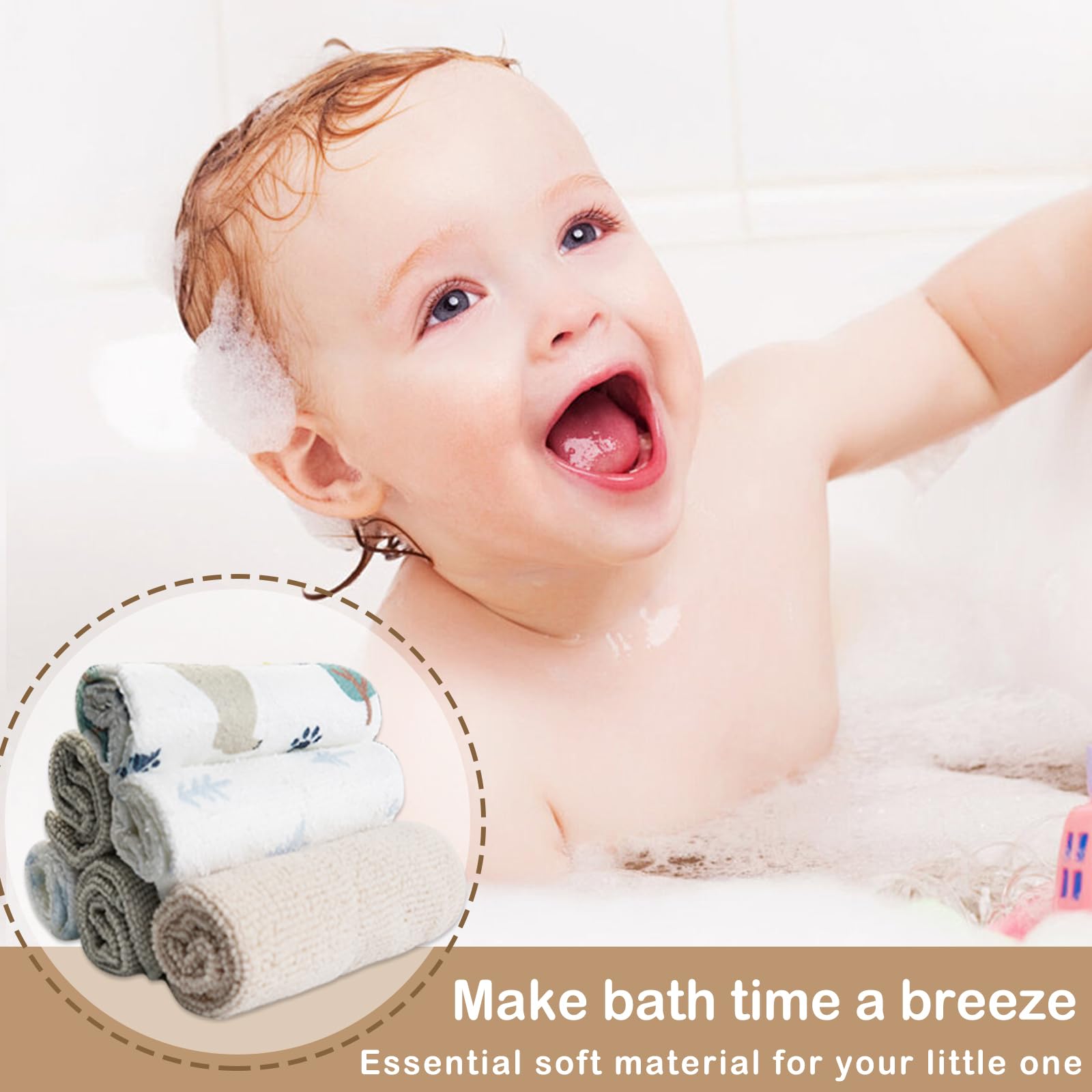 Bear 9x9 Baby Washcloths