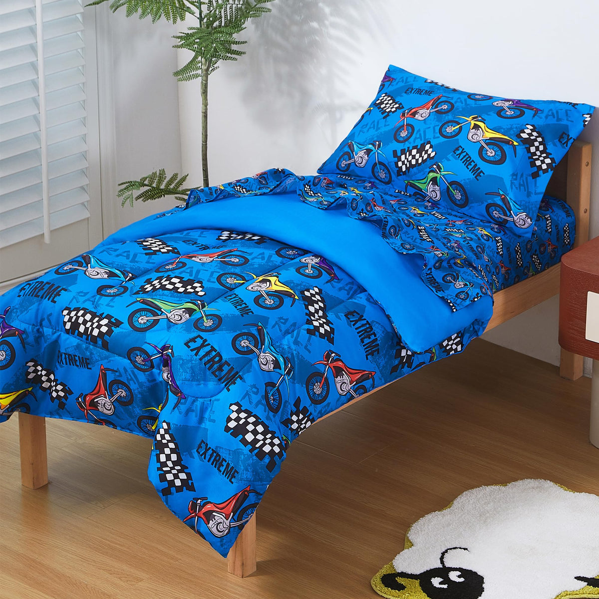 Motorcycle Comforter Set– 4 Piece