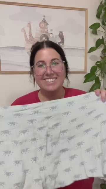 Load video: Giorgio Morandi Jersey Swaddle Blanket