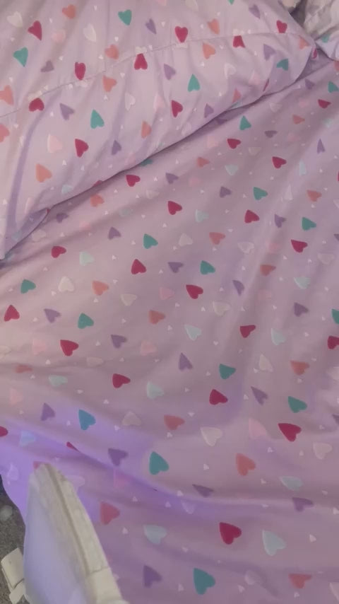 Load video: Retro Train Kids Bed Sheet Set