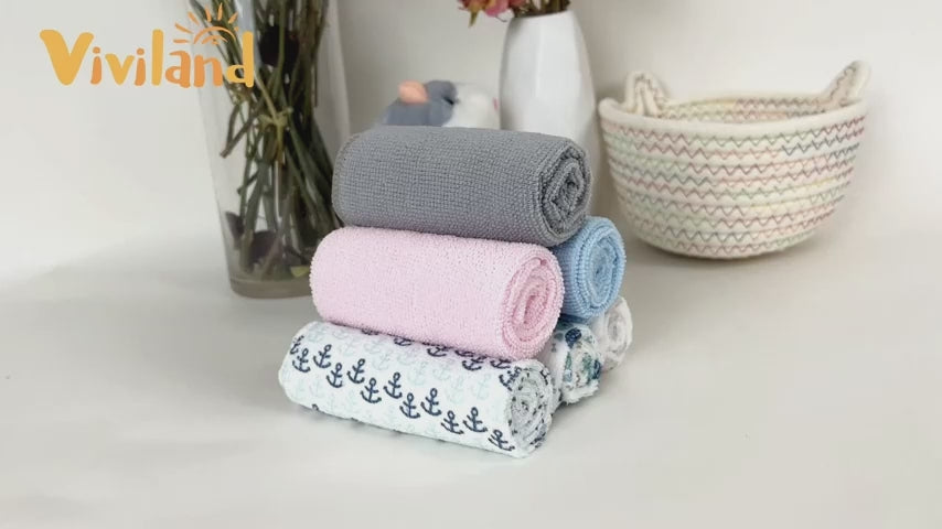 Load video: 9x9 Blue Whale Baby Washcloths