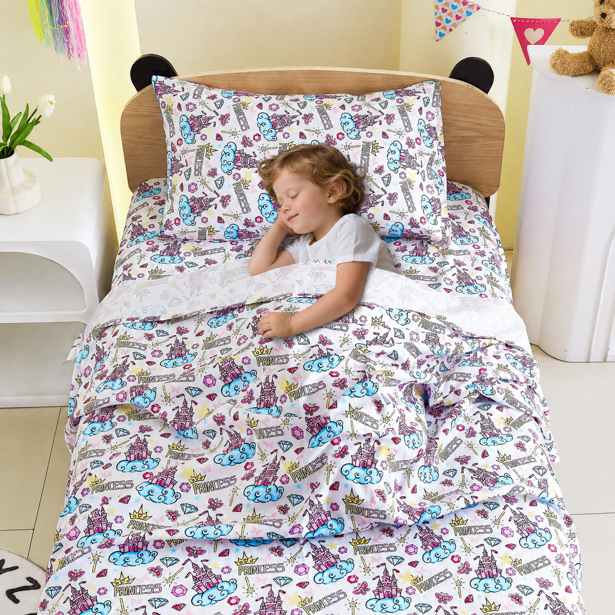 Castle Diamond Kids Microfiber Bed Sheet Set Deep Pocket Soft & Breathable