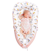 Unicorn Baby Lounger - Baby Nest Co Sleeper for Baby Bed, Soft & Breathable Portable Cotton Newborn Lounger Nest for Crib Bassinet