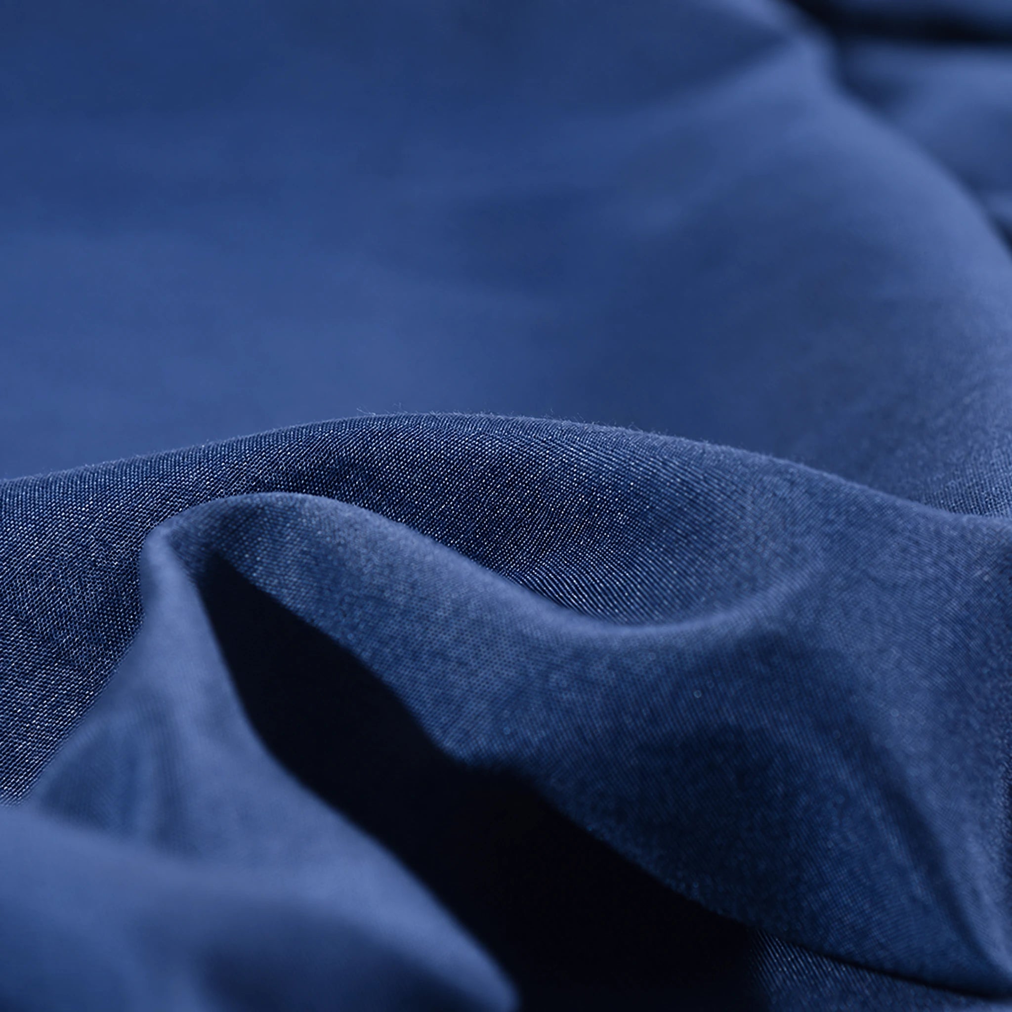 Close-up of the Navy double-brushed microfiber fabric